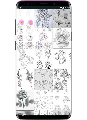 Pencil Drawing Flower - Image screenshot of android app