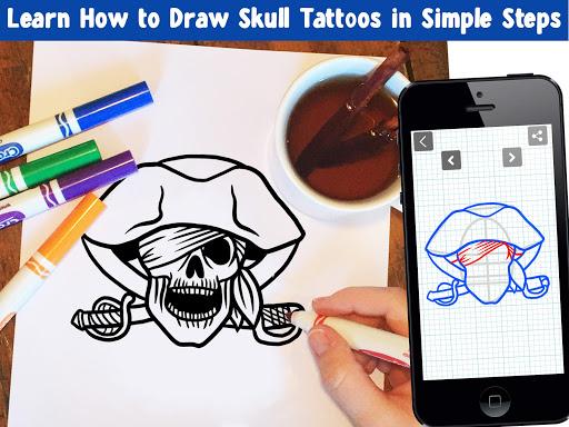 How To Draw Skull Tattoos - Image screenshot of android app