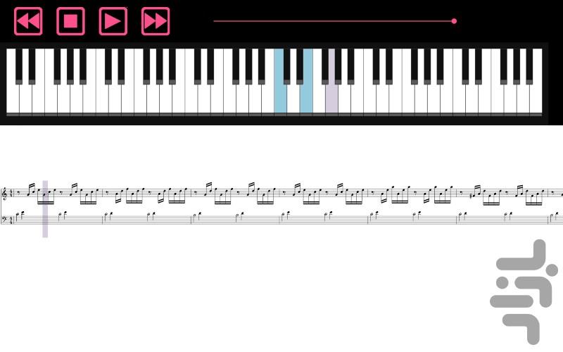 پیانو با پرنسس ها (آموزش پیانو) - عکس برنامه موبایلی اندروید