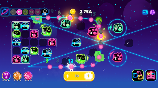 Cat Heroes - Merge Defense - Gameplay image of android game