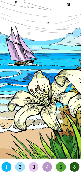 Pop Color - Paint by number - عکس بازی موبایلی اندروید