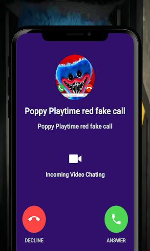 Poppy Playtime red fake call - Image screenshot of android app