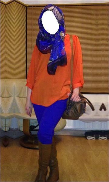 Hijab Girl Jeans Photo Suits - Image screenshot of android app