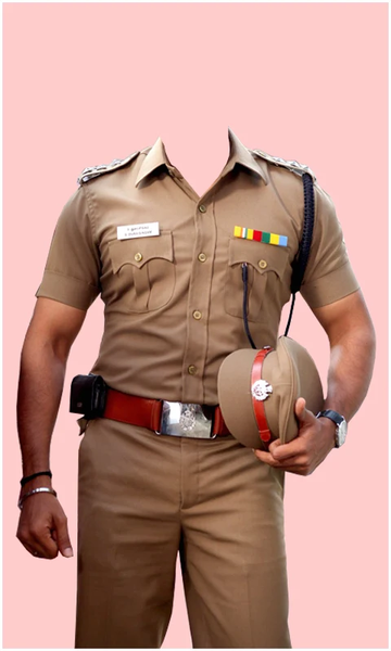 Men Police Uniform Photo Suit - Image screenshot of android app