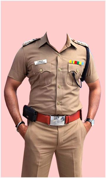 Men Police Uniform Photo Suit - Image screenshot of android app