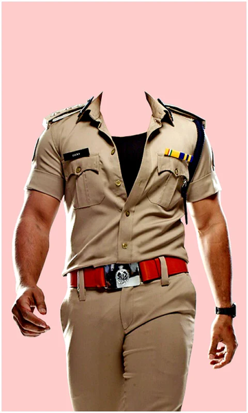 Men Police Uniform Photo Suit - Image screenshot of android app