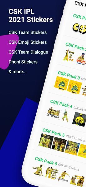 CSK IPL 2021 Stickers - Image screenshot of android app