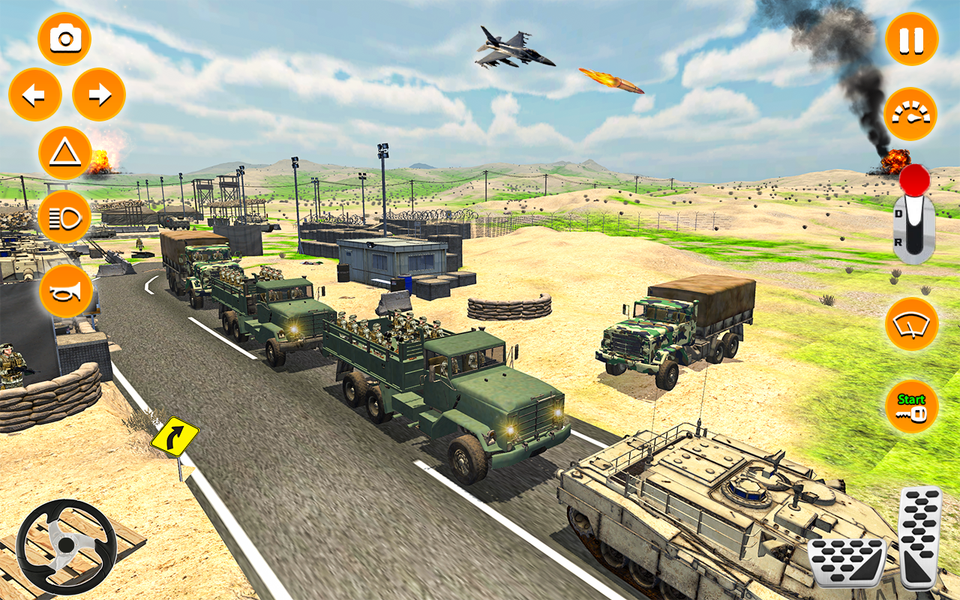 Army Truck Driving 3D Games - Gameplay image of android game