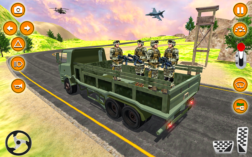 Army Truck Driving 3D Games - Gameplay image of android game