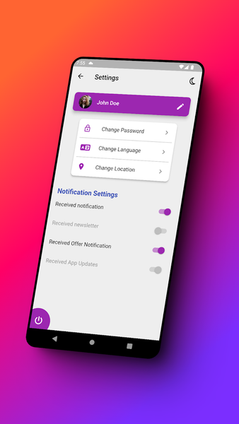 UI Challenges - Flutter - Image screenshot of android app