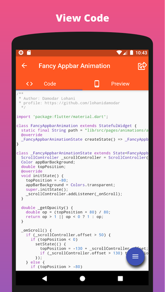 UI Challenges - Flutter - Image screenshot of android app