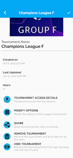 Tournament Manager - Image screenshot of android app