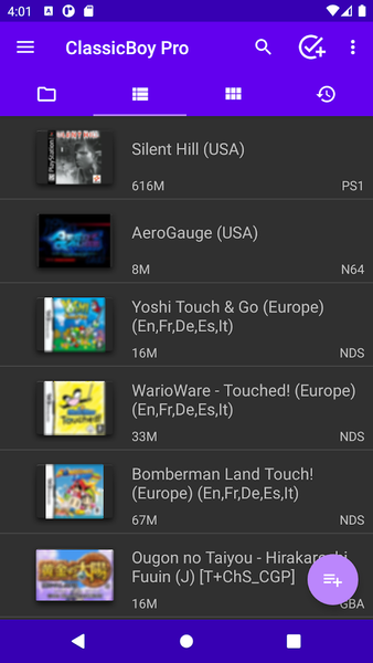 ClassicBoy Pro - Game Emulator - Gameplay image of android game