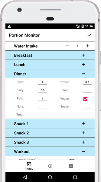 Portion Monitor - عکس برنامه موبایلی اندروید