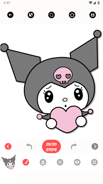 Draw Kuromi and Melody - Image screenshot of android app