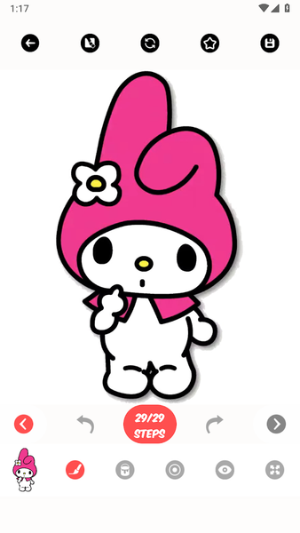 Draw Kuromi and Melody - Image screenshot of android app