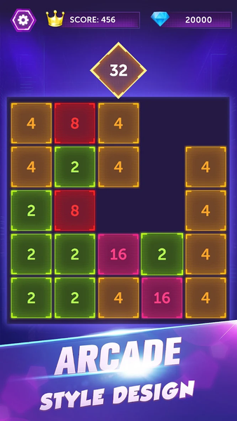 Diamond Magic 2048 - Gameplay image of android game