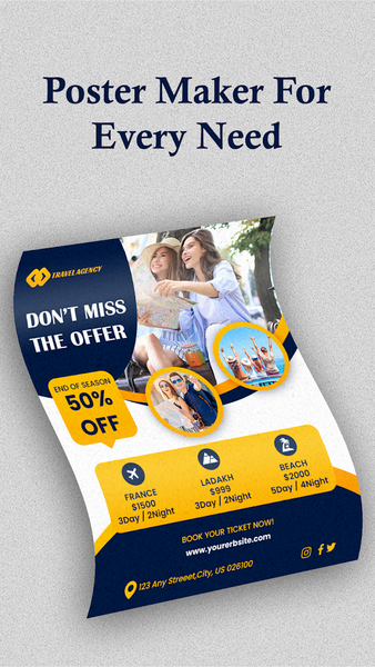Flyer Maker, Poster Design - عکس برنامه موبایلی اندروید