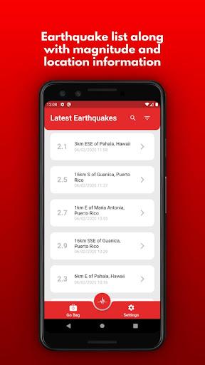 Earthquake & Go-Bag - Image screenshot of android app