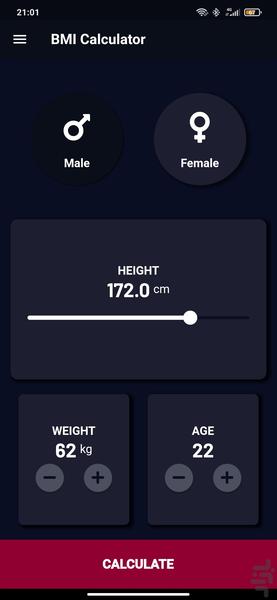 BMI Calculator - عکس برنامه موبایلی اندروید