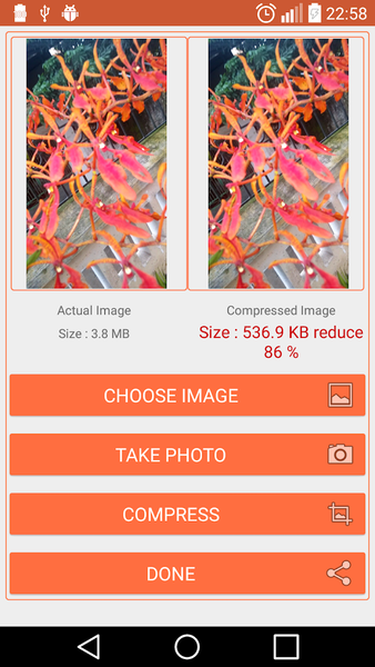 Compress Image , Resize & Crop - عکس برنامه موبایلی اندروید