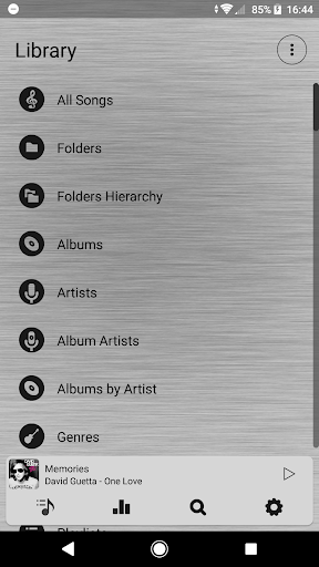 Poweramp v۳ skin simple light - عکس برنامه موبایلی اندروید