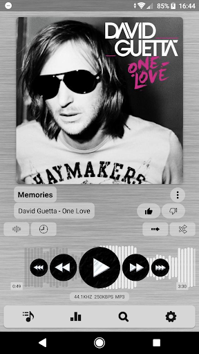 Poweramp v۳ skin simple light - عکس برنامه موبایلی اندروید