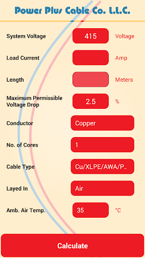 Cable Size Calculator - Image screenshot of android app