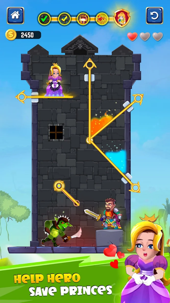 Hero Rescue - Pin Puzzle Games - Gameplay image of android game