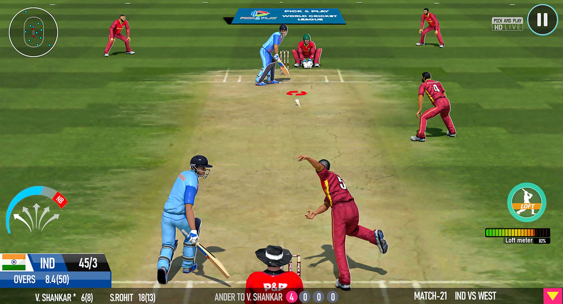 Cricket Game: Bat Ball Game 3D - Gameplay image of android game