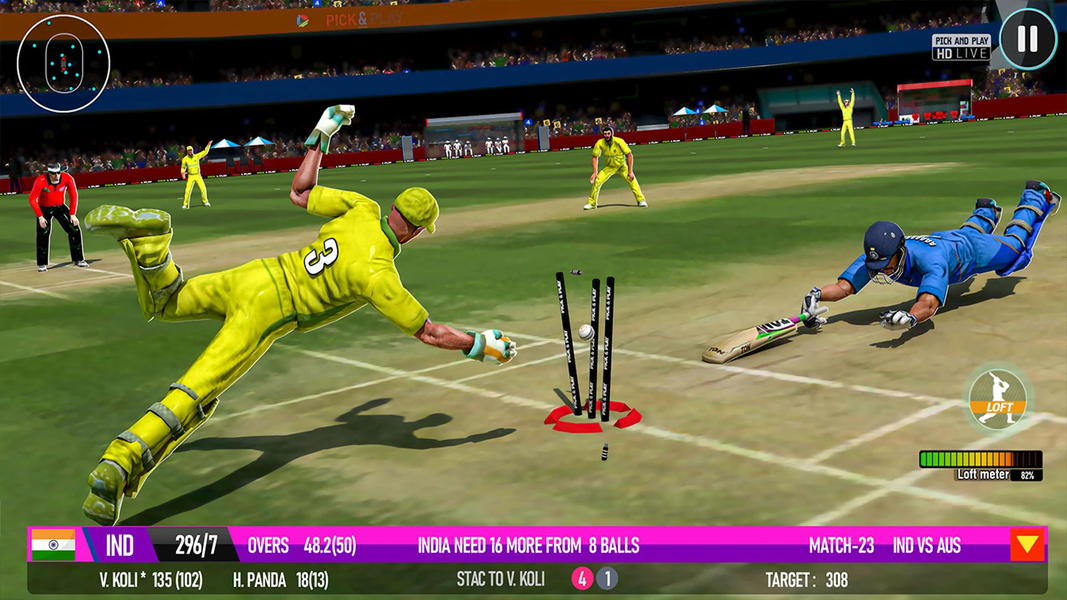 Cricket Game: Bat Ball Game 3D - Gameplay image of android game