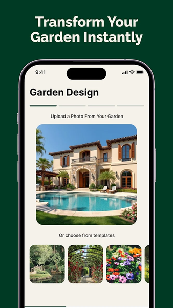 AI landscape: garden design - Image screenshot of android app