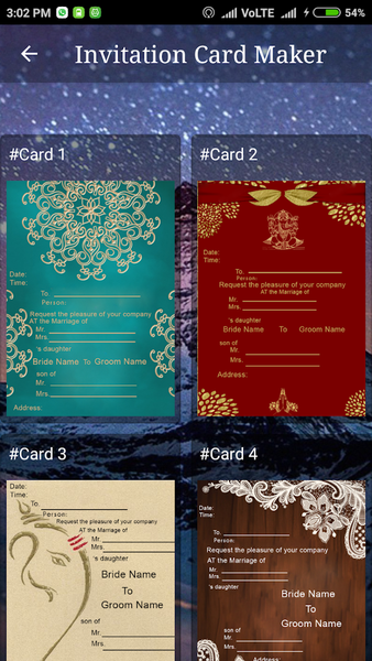 Invitation Card Maker - عکس برنامه موبایلی اندروید