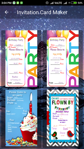 Invitation Card Maker - عکس برنامه موبایلی اندروید