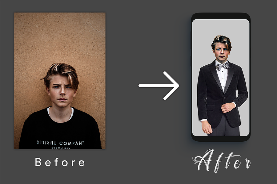 Tuxedo photo frames and editor - عکس برنامه موبایلی اندروید