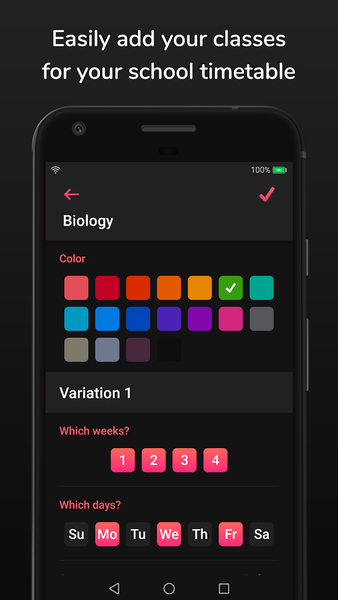 School Timetable - Class, Univ - Image screenshot of android app