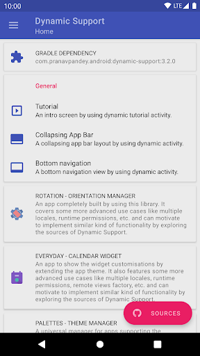 Dynamic Support | Library Demo - Image screenshot of android app