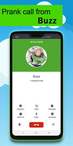 Call from buzz the Simulator prank - Image screenshot of android app