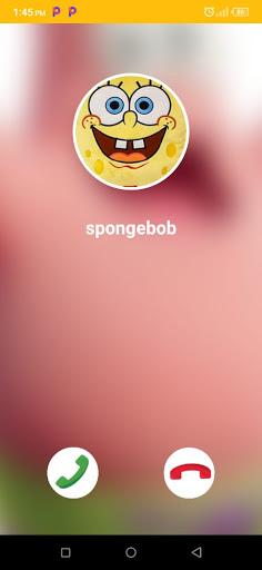 sponge fake call bob - Image screenshot of android app