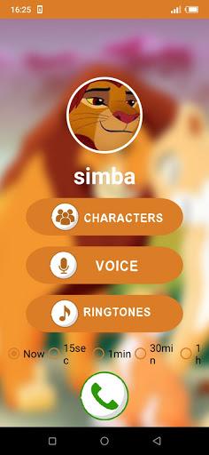 fake call simba - Image screenshot of android app