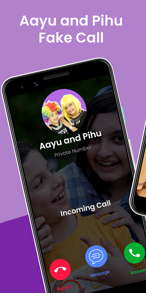 Aayu and Pihu fake Call & Chat - Image screenshot of android app