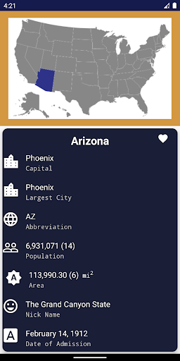 US States Quiz - Gameplay image of android game