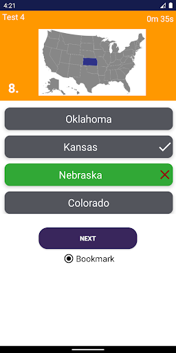 US States Quiz - Gameplay image of android game