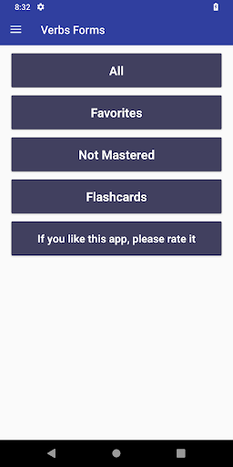 Verb Forms Dictionary - Image screenshot of android app