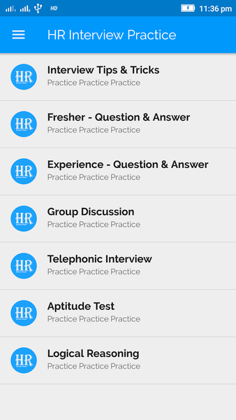HR Interview Practice - عکس برنامه موبایلی اندروید