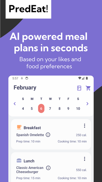 PredEat: Smart Meal Planner - Image screenshot of android app