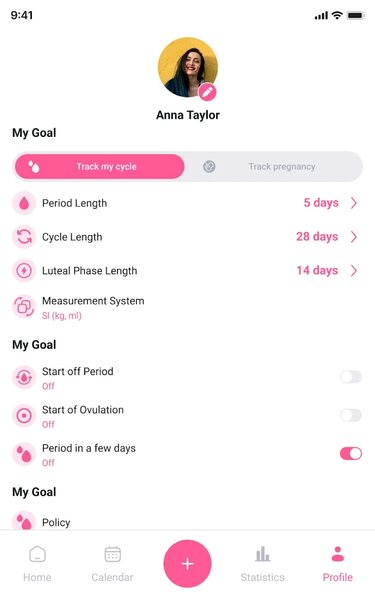 AccuPeriod Ovulation Tracker - عکس برنامه موبایلی اندروید