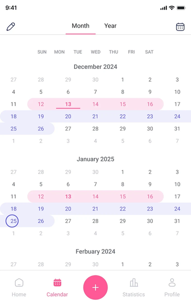 AccuPeriod Ovulation Tracker - عکس برنامه موبایلی اندروید