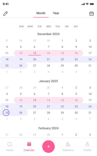 AccuPeriod Ovulation Tracker - عکس برنامه موبایلی اندروید