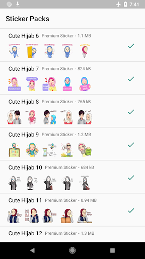 Best Sticker Cute Hijab Islamic - WAStickerApps - Image screenshot of android app